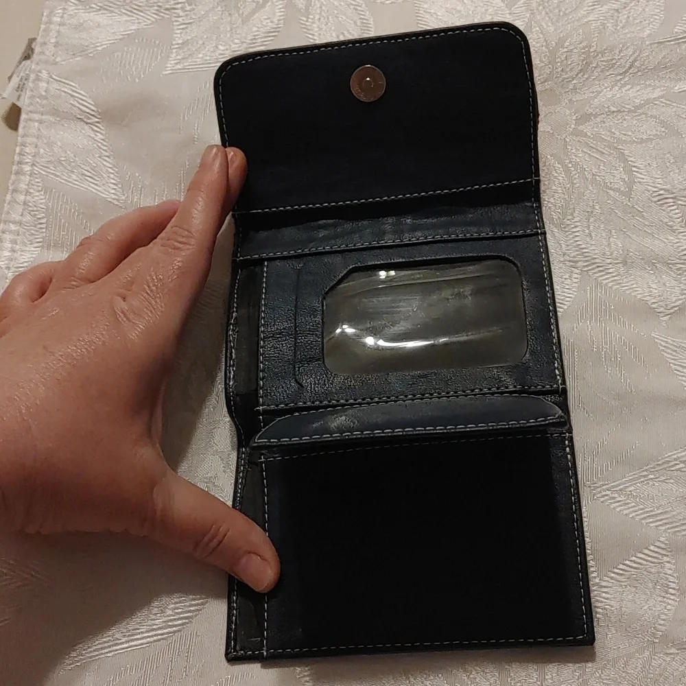 Handcrafted Tribal Print Textile & Leather Trifold Wallet